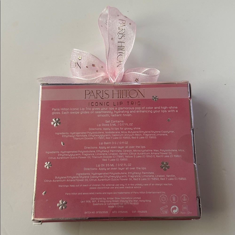 💖 NEW Paris Hilton Iconic Lip Trio - Rose Glow Set ✨ NIB - Picture 5 of 16